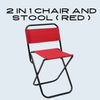 Foldable Camping 2 in 1 Chair and Stool