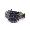 Paracord Survival Black Watch Bracelet Compass Flint Fire Starter With Compass Ps107