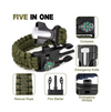 Fire Starter Compass Whistle Survival Multifunction Paracord Knife PS105