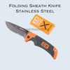 Folding Sheath Knife Stainless Steel PS108