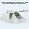 PARBAT - ALPINE 5.2 | 2 ROOM | 100% SNOW PROOF & WATER PROOF | SIZE 5-6 PERSON (ONLY OFF-WHITE)