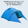Premium Quality Camping Tent | Waterproof & Snowproof for Trekking, Hiking, Picnic | 2-3 Person
