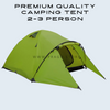 Premium Quality Camping Tent | Waterproof & Snowproof for Trekking, Hiking, Picnic | 2-3 Person
