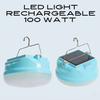 SOLAR RECHARGEABLE Camping LED Light with USB charging 100Watt