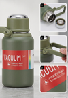 900ml Heavy-Duty Vacuum Flask with Serving Cup &amp; Travel Strap