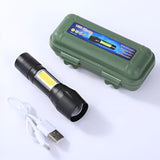 USB Rechargeable LED Torch MINI Portable 3 Mode Flash Light Ps236