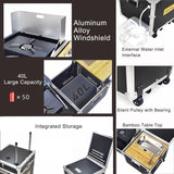 Outdoor Camping Kitchen Station Portable Folding Table Ps209