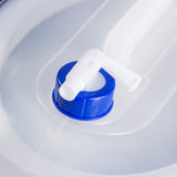 Collapsible 10L Water Jug with Spigot, White Transparent