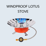Windproof stove with iso propane connection tube PS346