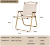 Garden Art Folding Portable Metal Camping Chair with Wooden Armset
