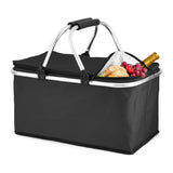 Insulated Picnic Basket - Strong Aluminum Frame Waterproof Lining Design for Easy Storage