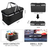 Insulated Picnic Basket - Strong Aluminum Frame Waterproof Lining Design for Easy Storage