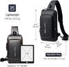 Sling Bag for Men & Women,Anti-Theft Chest Bag with USB Charging Port, waterproof