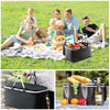 Insulated Picnic Basket - Strong Aluminum Frame Waterproof Lining Design for Easy Storage