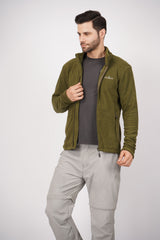 Parbat Full Zip Winter Warm Fleece Jacket +10 to 0 Degree - Olive Green