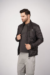 Windproof Unisex Winter Parbat Puffer Jacket - Black