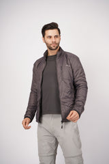 Windproof Unisex Winter Parbat Puffer Jacket - Grey