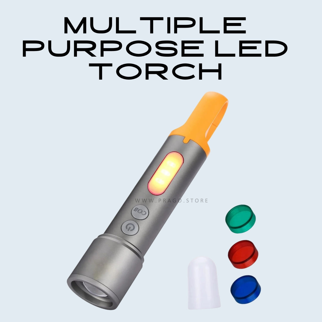 Multi Led Torch Multi Purpose USB Rechargeable metal LED Torch (All in One)– Prago Outdoors